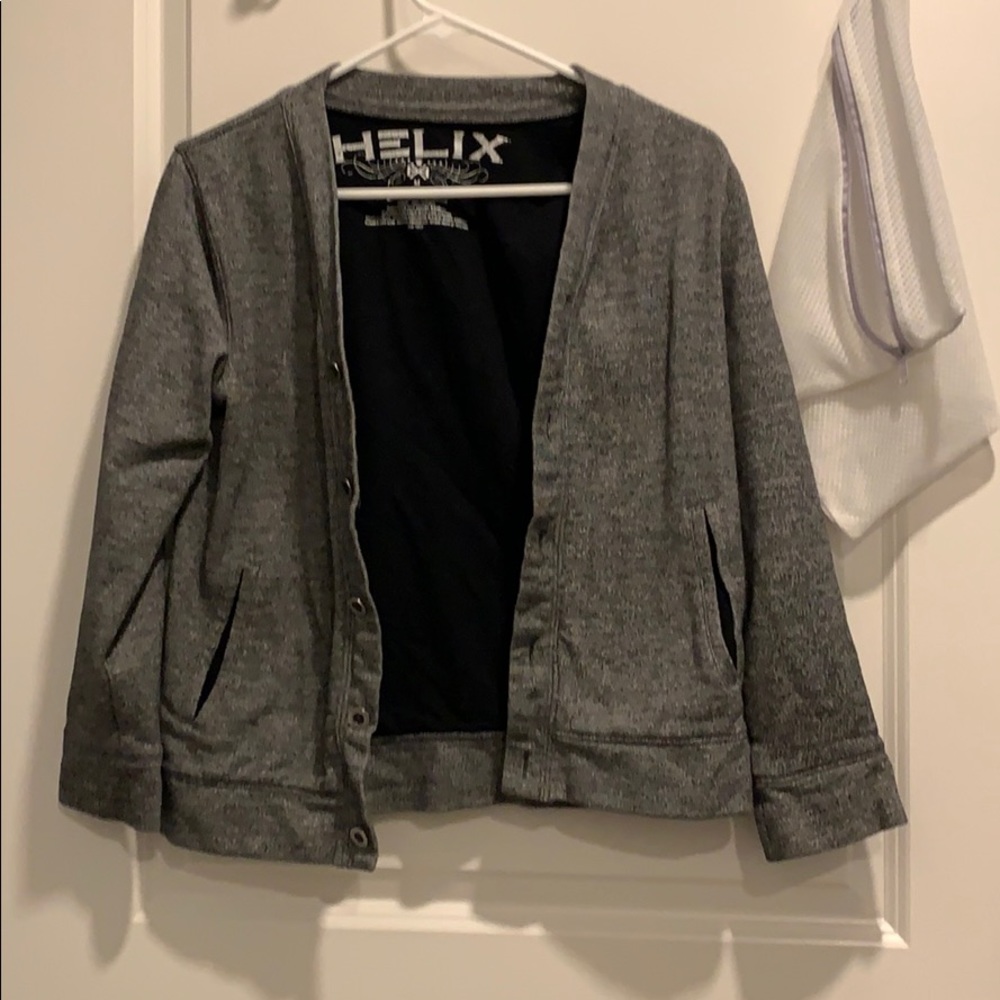 Gray cardigan